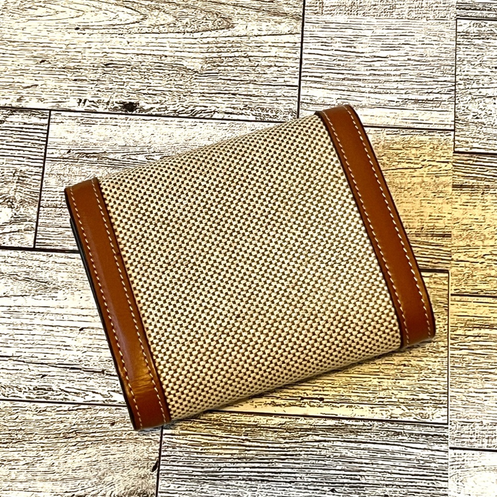Celine Natural Canvas Leather Small Triomphe Wallet - Picture 9 of 16